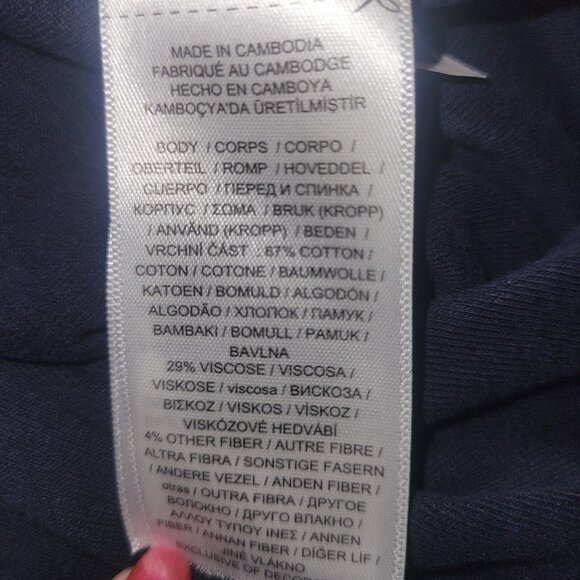 Polo Ralph Lauren Shirt Mens Medium Navy Blue 1/4 Zip Up Pullover Viscose Blend - Picture 9 of 16